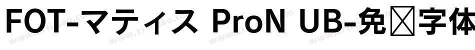 FOT-マティス ProN UB字体转换